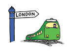 A train on the way to London.