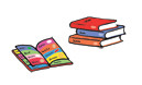 A stack of books.