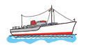 A ship sailing the big sea.