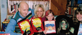 Nick Sharratt and Hilary Robinson at the book launch of Spells and Smells.